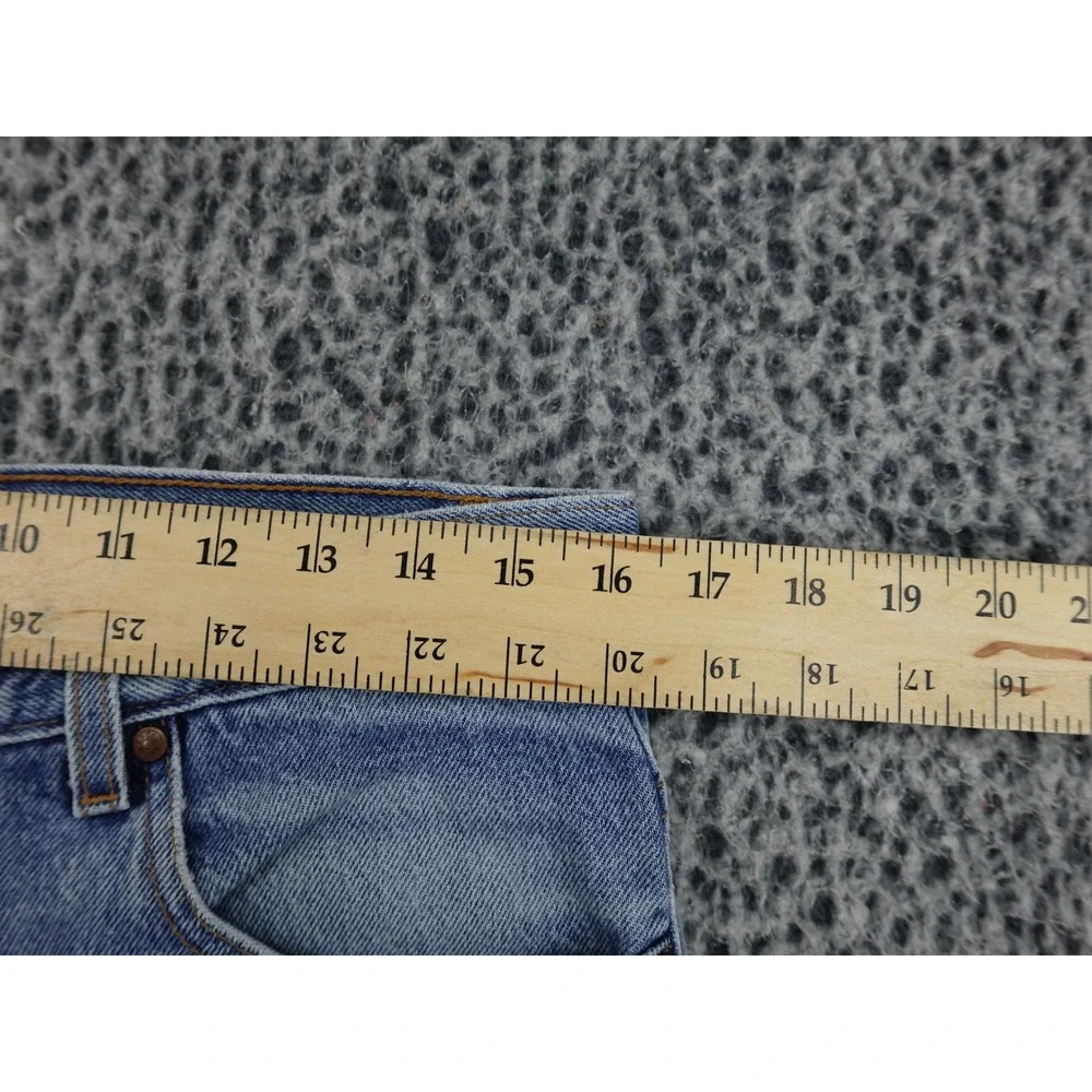Levis 540 Relaxed‎ Fit Jeans Mens 34x26 Light Blue Raw Hem Cropped Denim